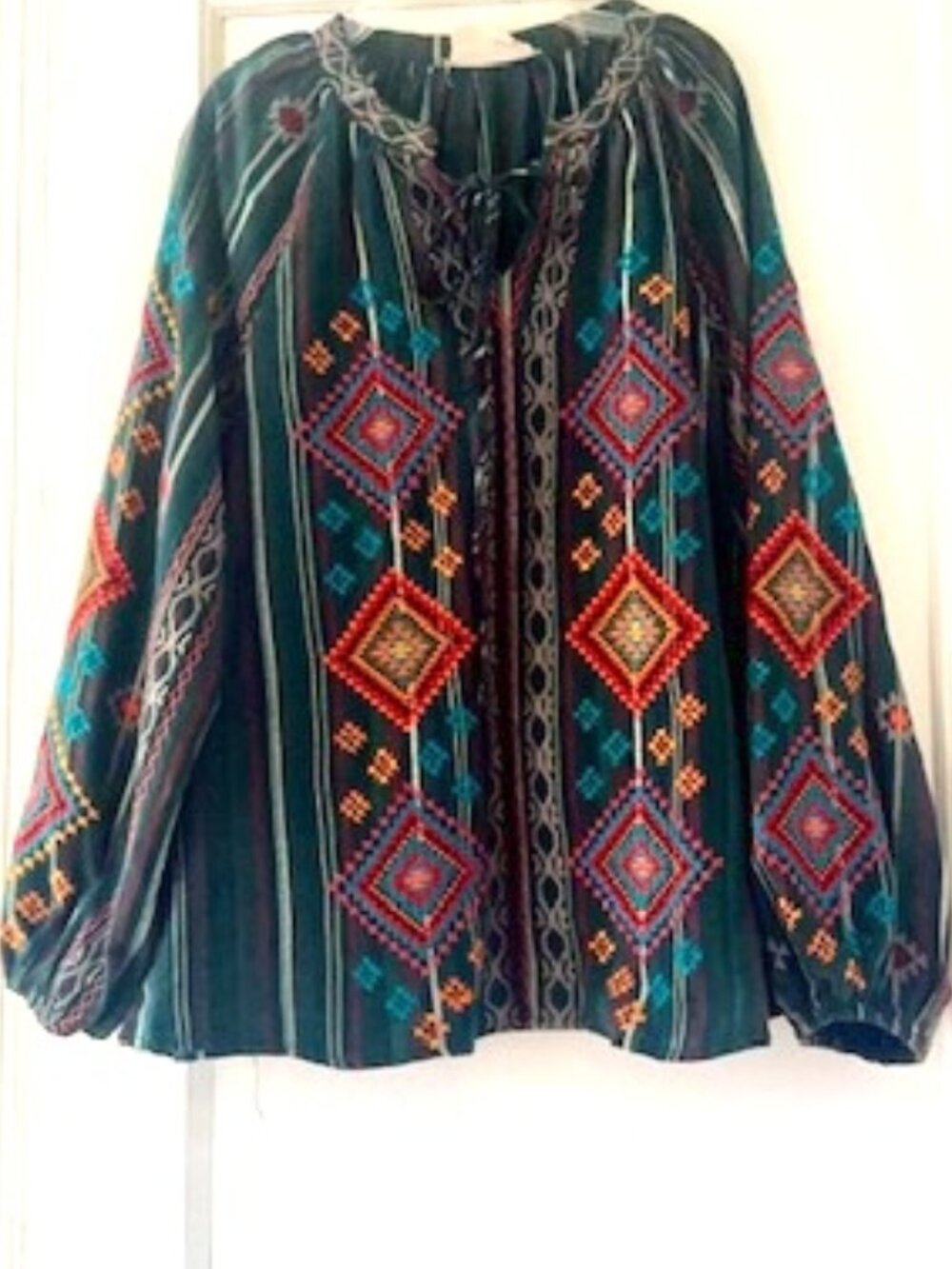 Savanna Jane Embroidered Blouse Boho Festival